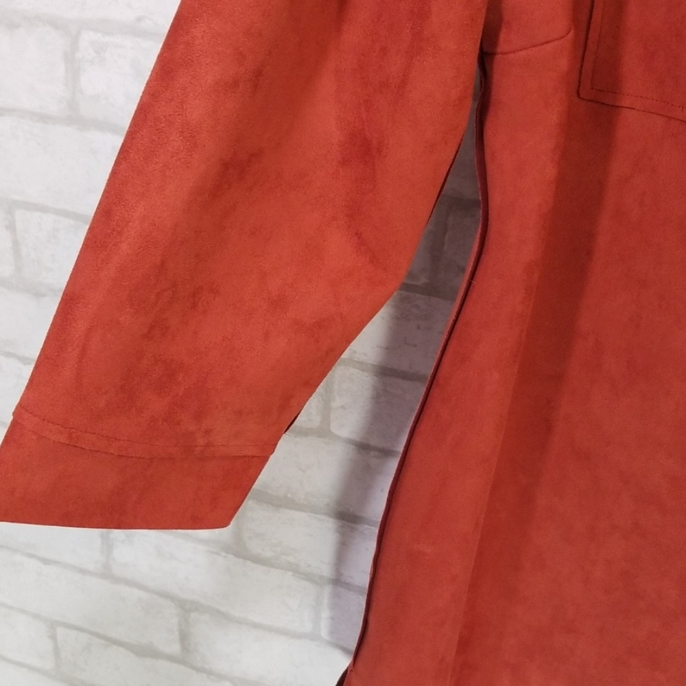 Chicos Button Down Jacket Orange Size 2 - image 4